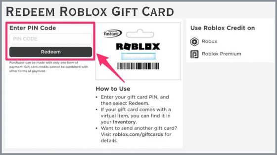 Redeem Roblox Gift Card